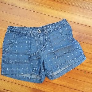 GAP Patterned Blue Jean Shorts for Women